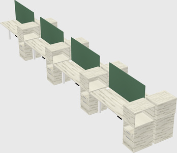 Shared electric desk + cabinet