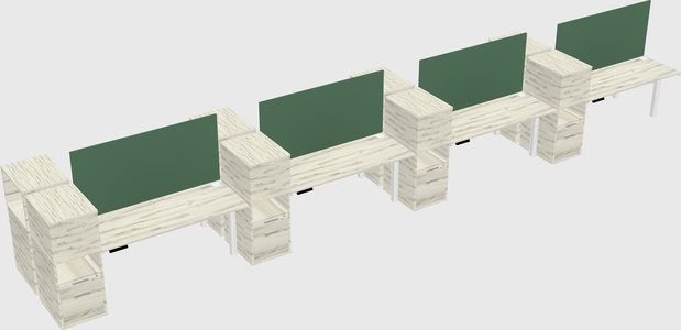 Shared electric desk + cabinet