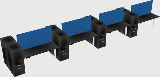 Shared electric desk + cabinet