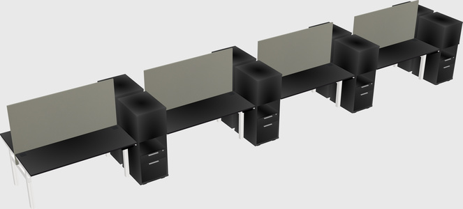 Shared electric desk + cabinet