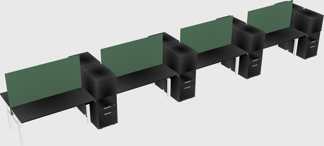 Shared electric desk + cabinet