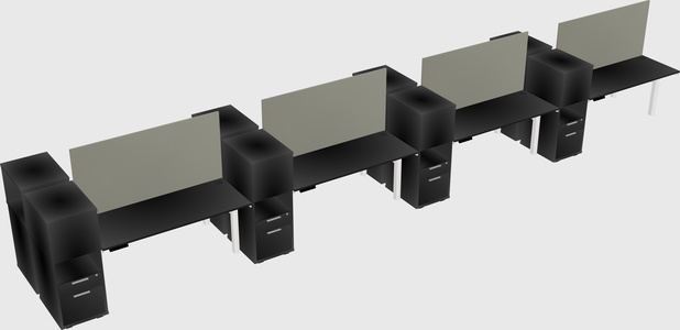 Shared electric desk + cabinet