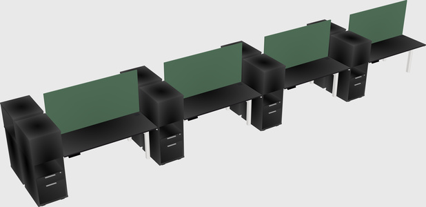 Shared electric desk + cabinet