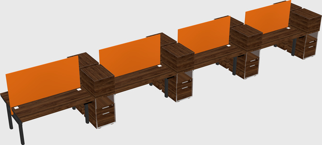 Shared electric desk + cabinet