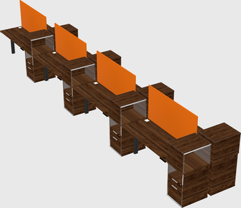 Shared electric desk + cabinet