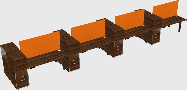 Shared electric desk + cabinet