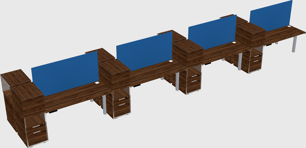 Shared electric desk + cabinet