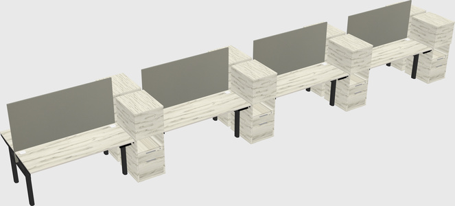 Shared electric desk + cabinet