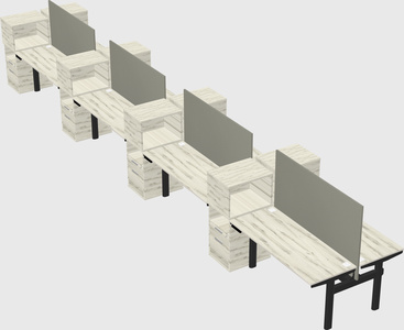 Shared electric desk + cabinet