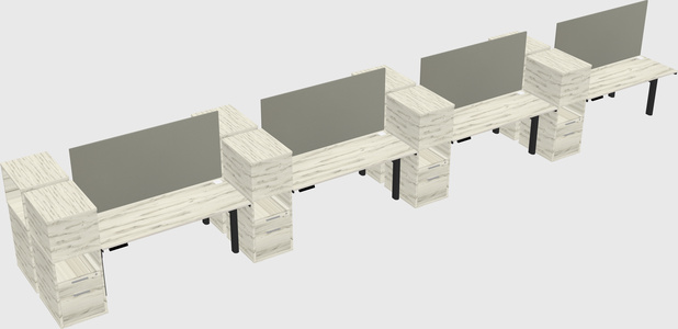 Shared electric desk + cabinet