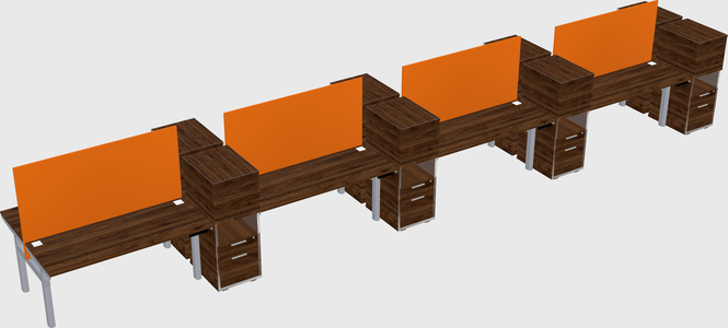 Shared electric desk + cabinet