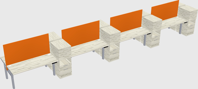 Shared electric desk + cabinet