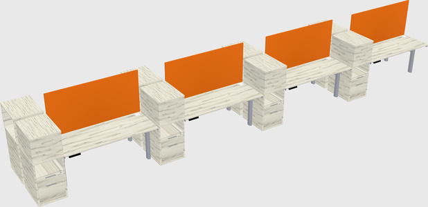 Shared electric desk + cabinet