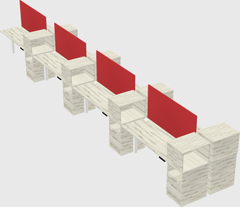 Shared electric desk + cabinet