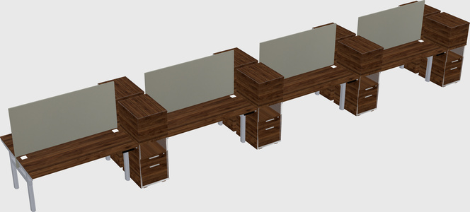 Shared electric desk + cabinet