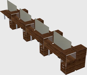Shared electric desk + cabinet
