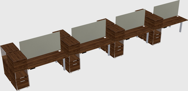 Shared electric desk + cabinet