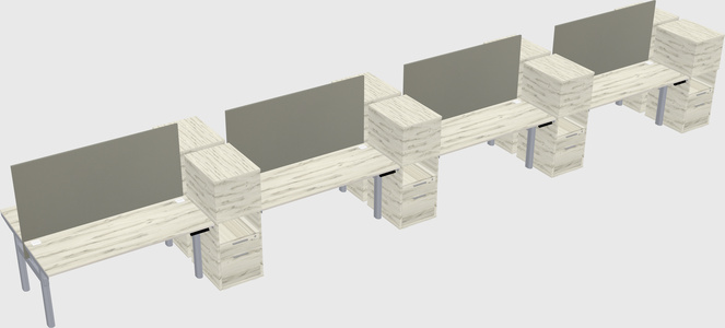 Shared electric desk + cabinet