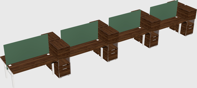 Shared electric desk + cabinet