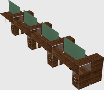 Shared electric desk + cabinet