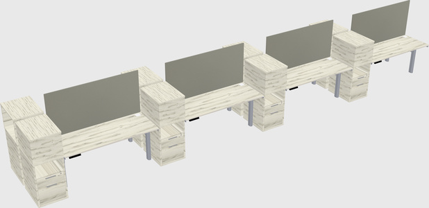 Shared electric desk + cabinet