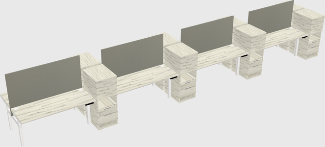 Shared electric desk + cabinet