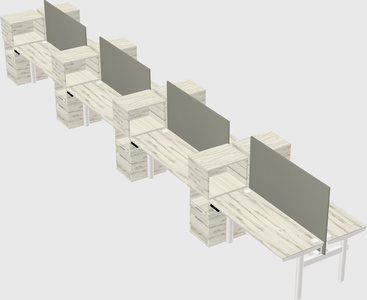 Shared electric desk + cabinet