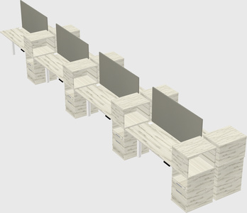Shared electric desk + cabinet
