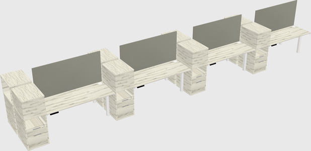 Shared electric desk + cabinet