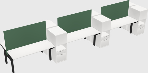 Shared electric desk + cabinet