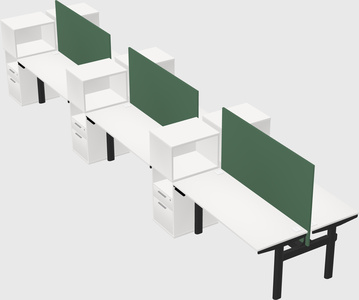 Shared electric desk + cabinet