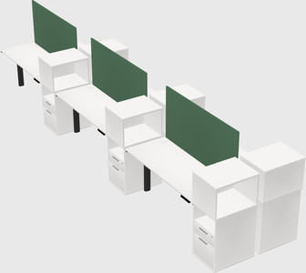 Shared electric desk + cabinet