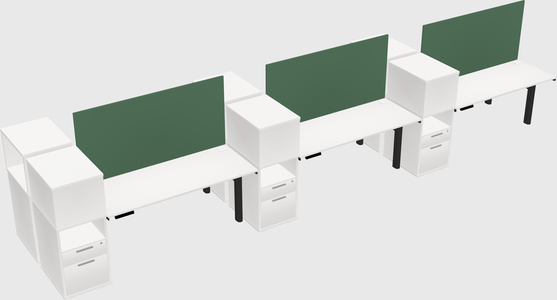 Shared electric desk + cabinet