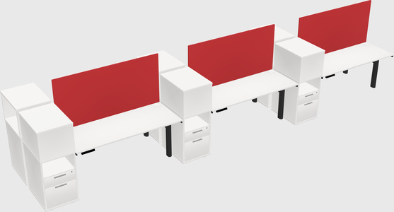 Shared electric desk + cabinet