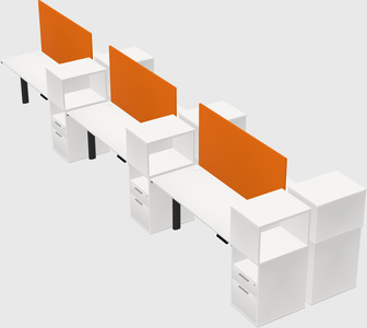 Shared electric desk + cabinet