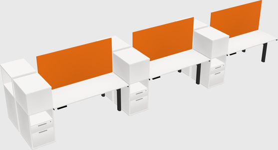 Shared electric desk + cabinet