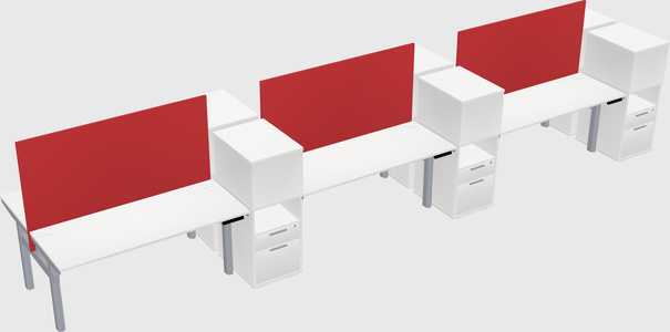 Shared electric desk + cabinet
