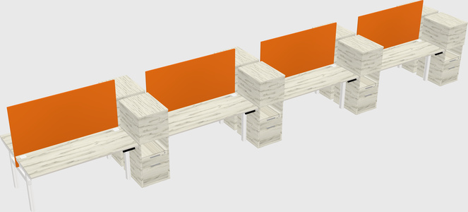 Shared electric desk + cabinet