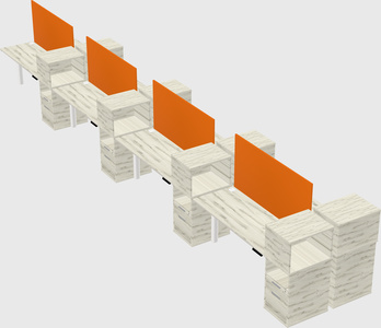 Shared electric desk + cabinet