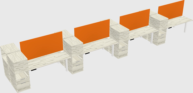 Shared electric desk + cabinet