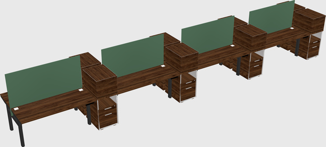 Shared electric desk + cabinet