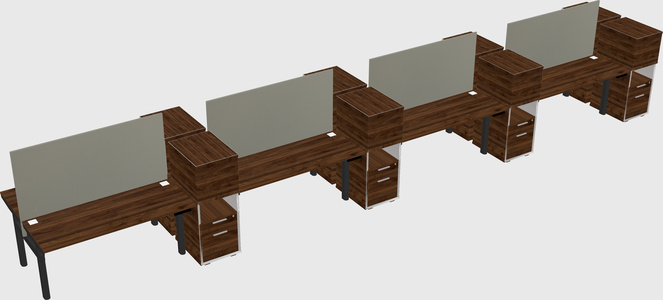 Shared electric desk + cabinet