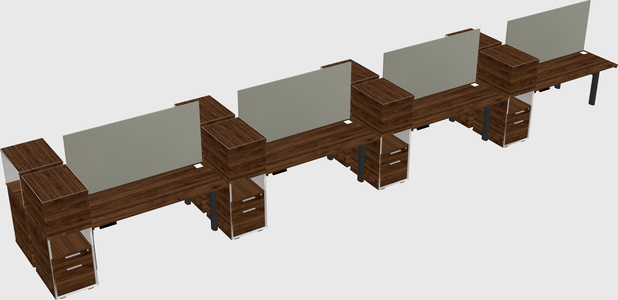 Shared electric desk + cabinet
