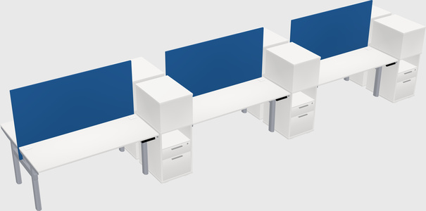 Shared electric desk + cabinet