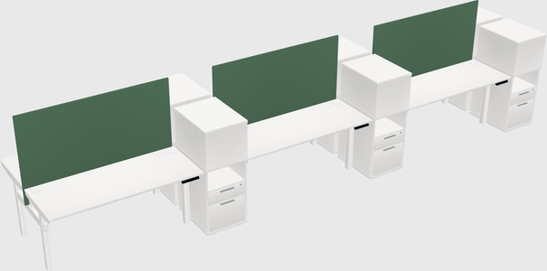 Shared electric desk + cabinet
