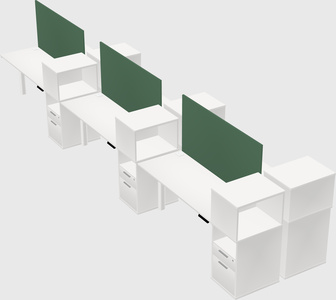 Shared electric desk + cabinet
