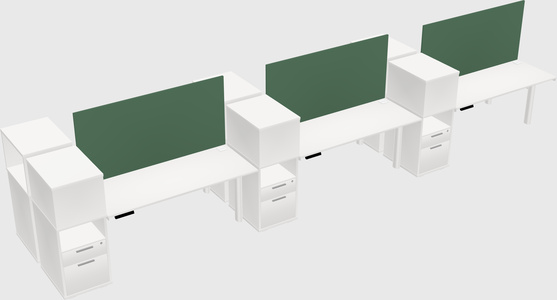 Shared electric desk + cabinet