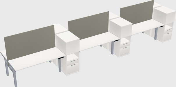 Shared electric desk + cabinet