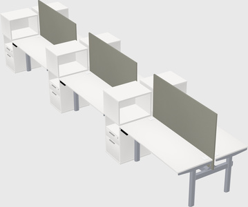 Shared electric desk + cabinet
