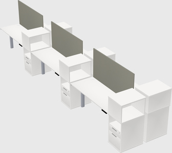 Shared electric desk + cabinet